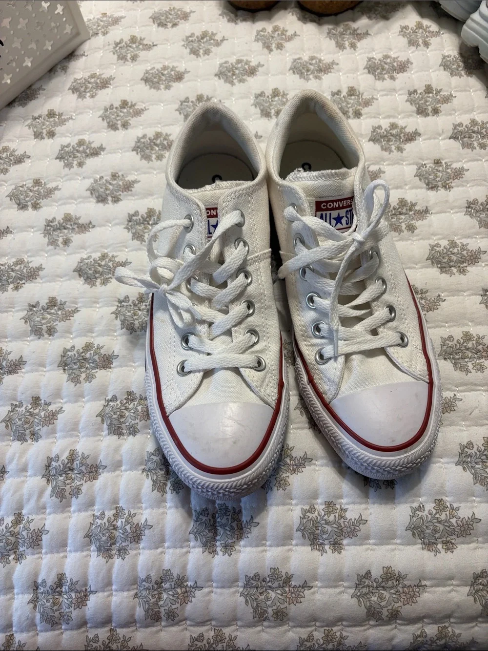 Converse ladies white,red and blue
